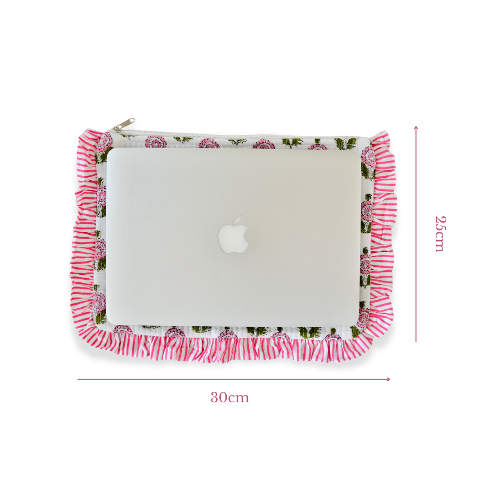 Laptop Sleeve White Bloom