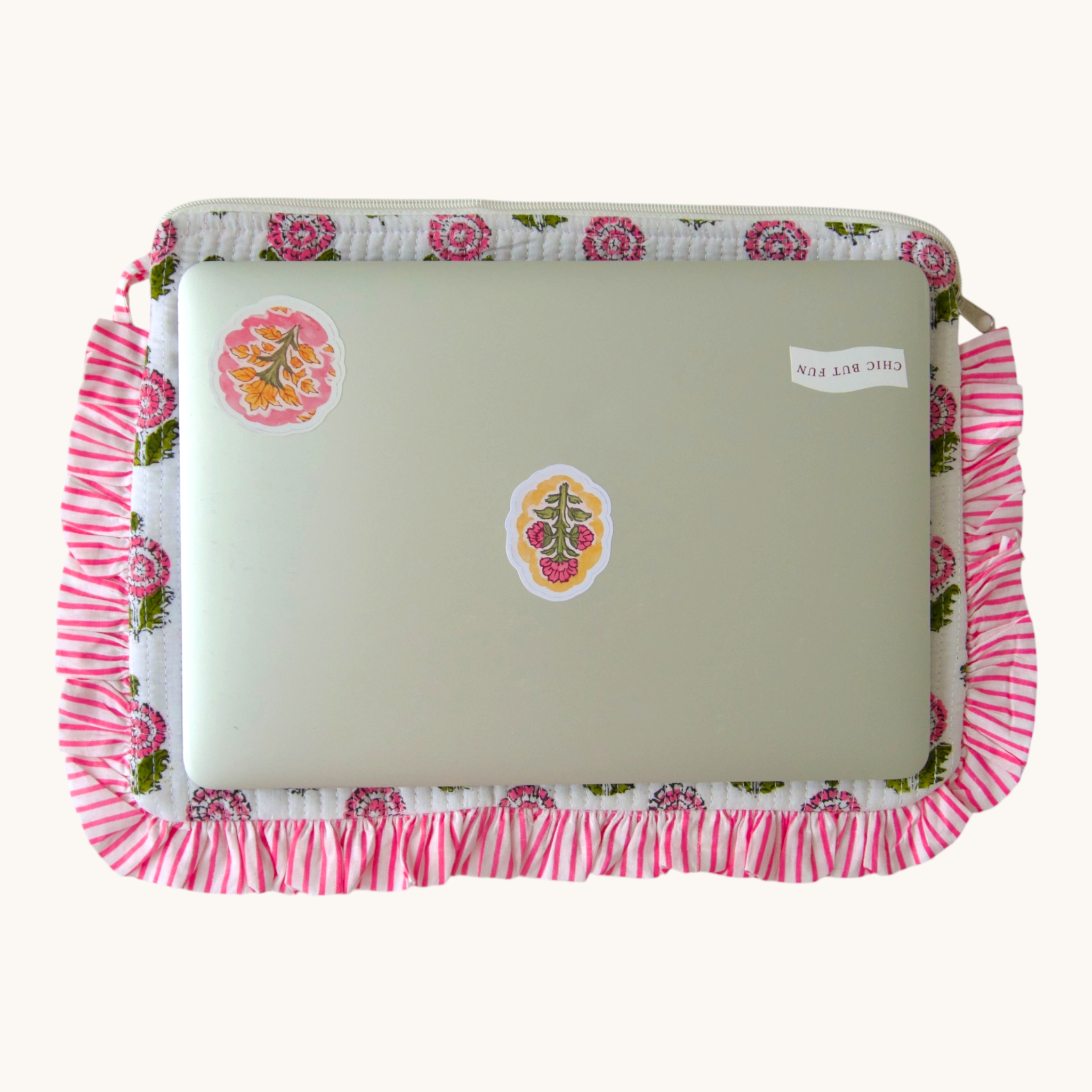 Laptop Sleeve White Bloom